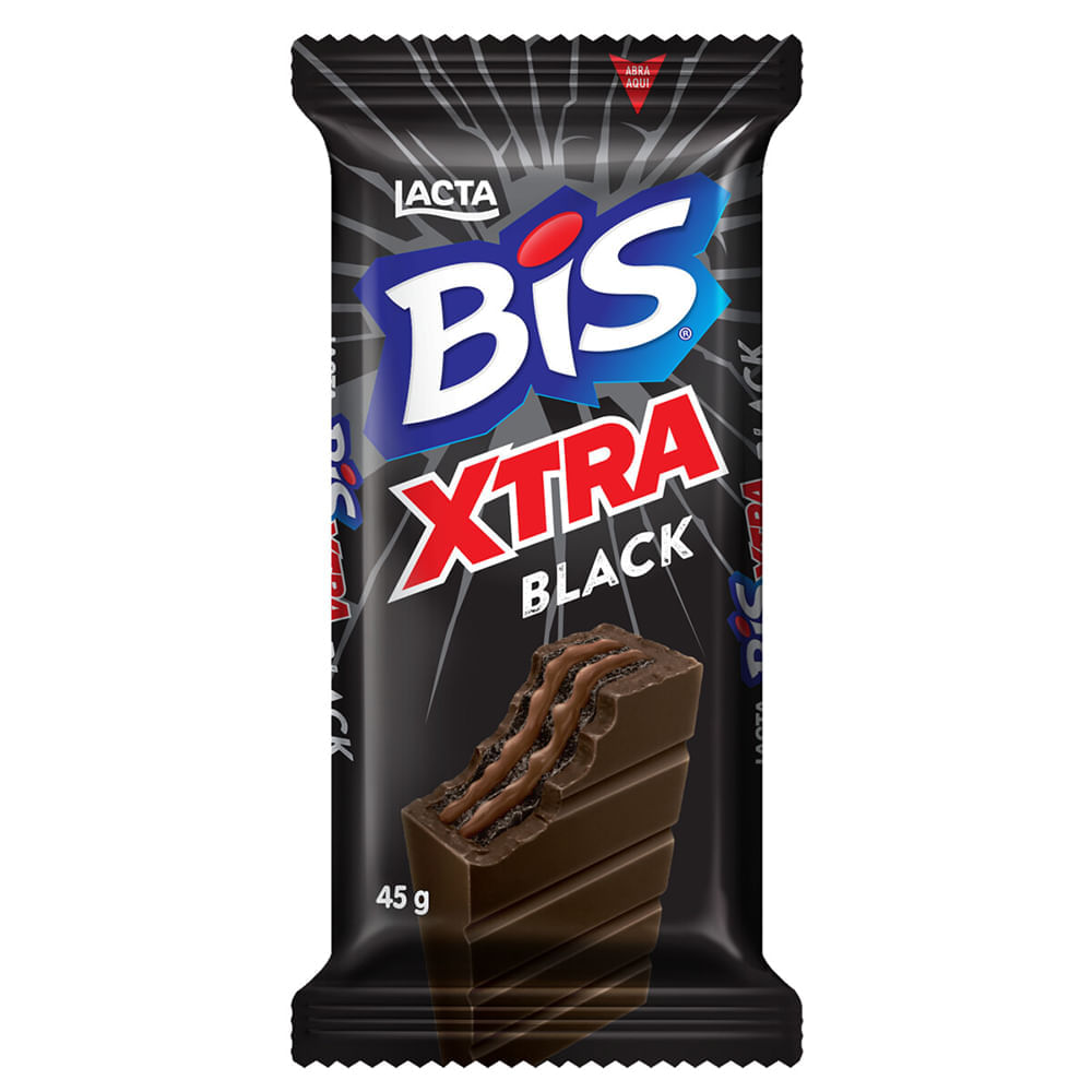 Chocolate Lacta Bis Xtra Black - 45g - Atacarejo Economia